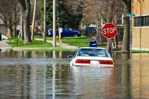 Flood Scene in Carrington, Jamestown, Cooperstown, Harvey, Stutsman County, ND Provided by Bickett Insurance Agency, Inc.